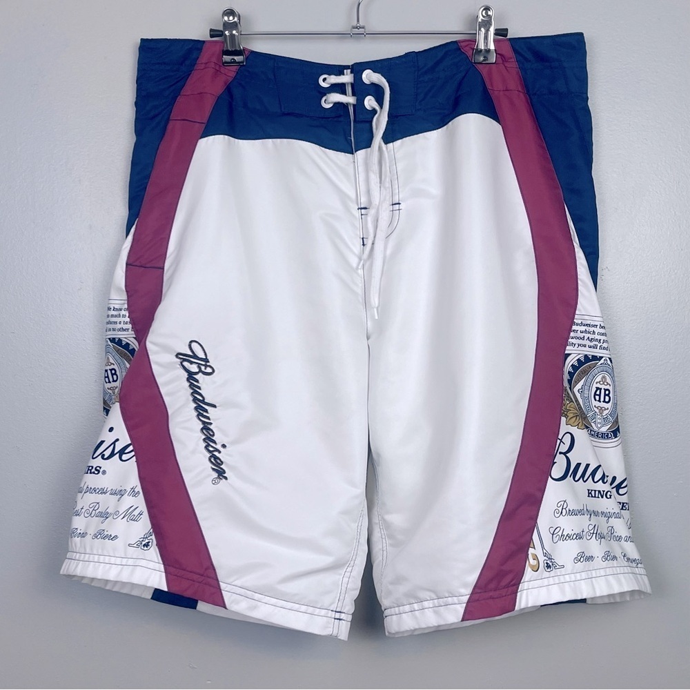 Budweiser Men's Mesh Lined Board Short/ Swim Trunk Size 36; USA, Beer, 2010